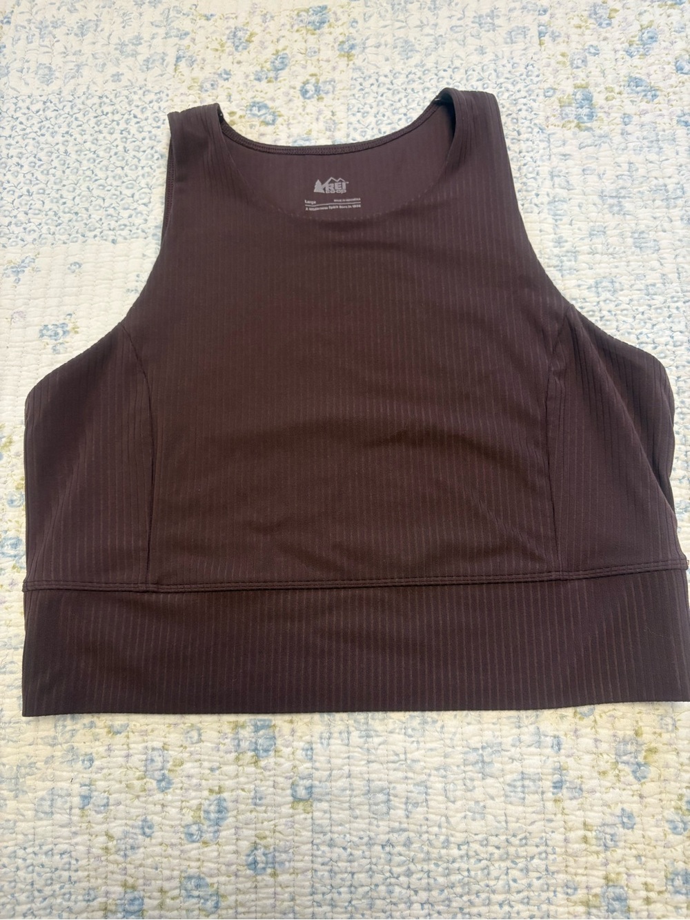 REI Co-op Active Pursuits Ribbed Bra Top Large